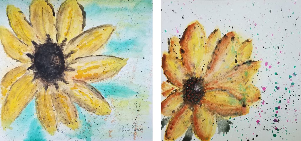 Sunflower Watercolors Lisa Shea