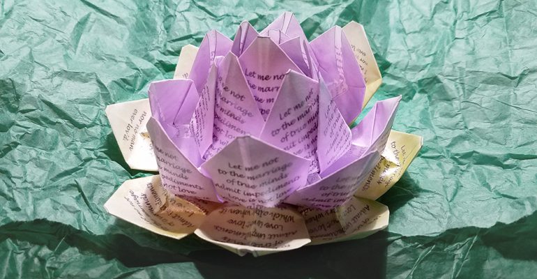 Origami Lotus Blossom Flower