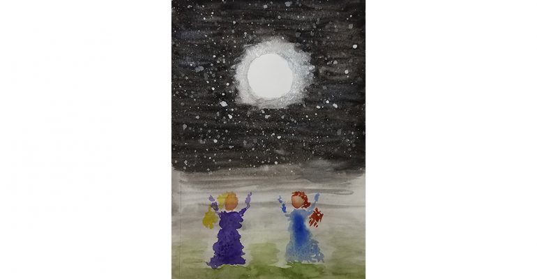 Moondance Watercolor by Lisa Shea