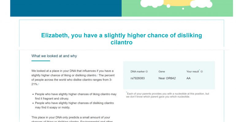 Cilantro DNA Preference