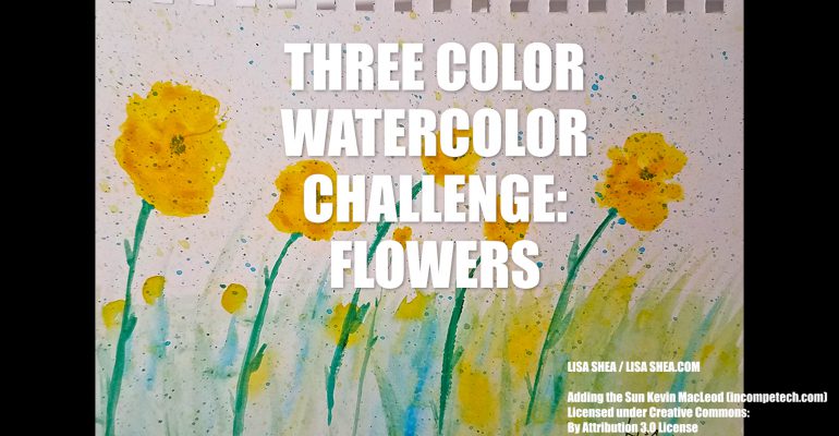 Yellow Flowers - Three Color Challenge Watercolor Painting