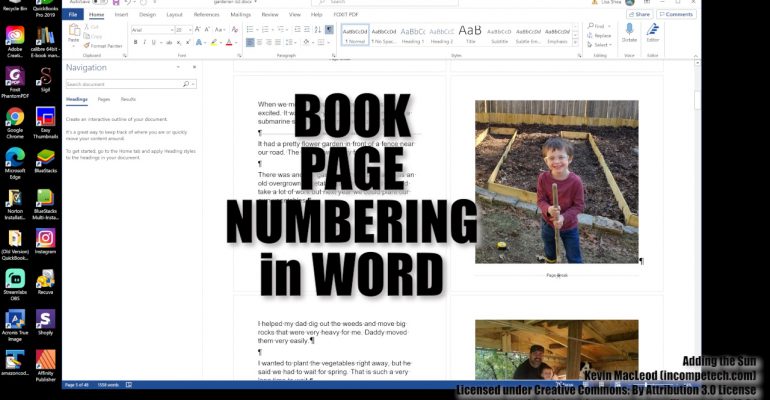 How to Create Book Page Numbers and Sections in Word