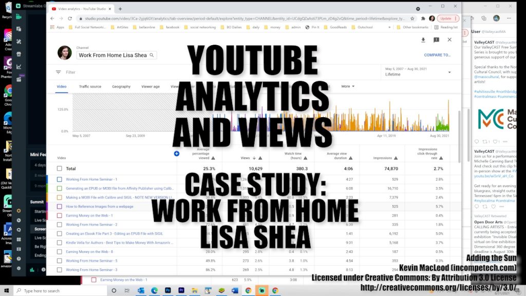YouTube Analytics and Views Case Study - Work From Home Lisa Shea